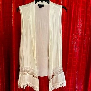 White Lacy Vest